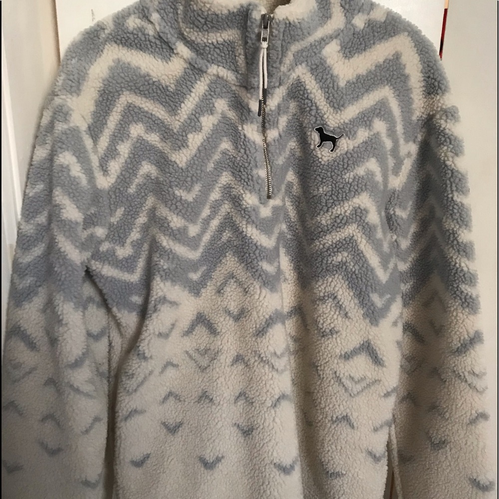 Grey and white pink jacket